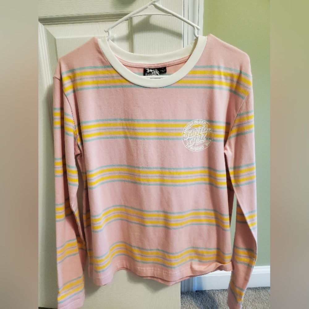 Santa Cruz pink and orange stripe long sleeve